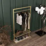 Stylish 2-in-1 d Coat Rack & Shoe Bench - Entryway Hall Tree with 2-Tier Shoe Storage for Hats Bags & Accessories - Elegant 65in Home Decor Solution
