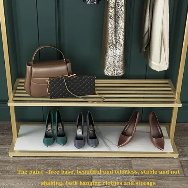 Stylish 2-in-1 d Coat Rack & Shoe Bench - Entryway Hall Tree with 2-Tier Shoe Storage for Hats Bags & Accessories - Elegant 65in Home Decor Solution