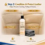 Leather Cleaner and Conditioner Kit (2×16oz) – 2-Step Leather Care System, Deep Clean & Nourish, Non-Greasy, Safe for Car Seats, Couches, Shoes & Furniture, and more
