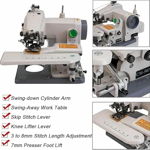 Portable Professional Grade Desktop Blindstitch Blind Hem Sewing Machine Hemming Dresses, Skirt and Coat Bottoms, Draperies, Negligees, Undergarments, Lapel Padding