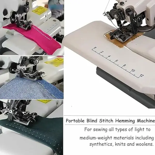 Portable Professional Grade Desktop Blindstitch Blind Hem Sewing Machine Hemming Dresses, Skirt and Coat Bottoms, Draperies, Negligees, Undergarments, Lapel Padding