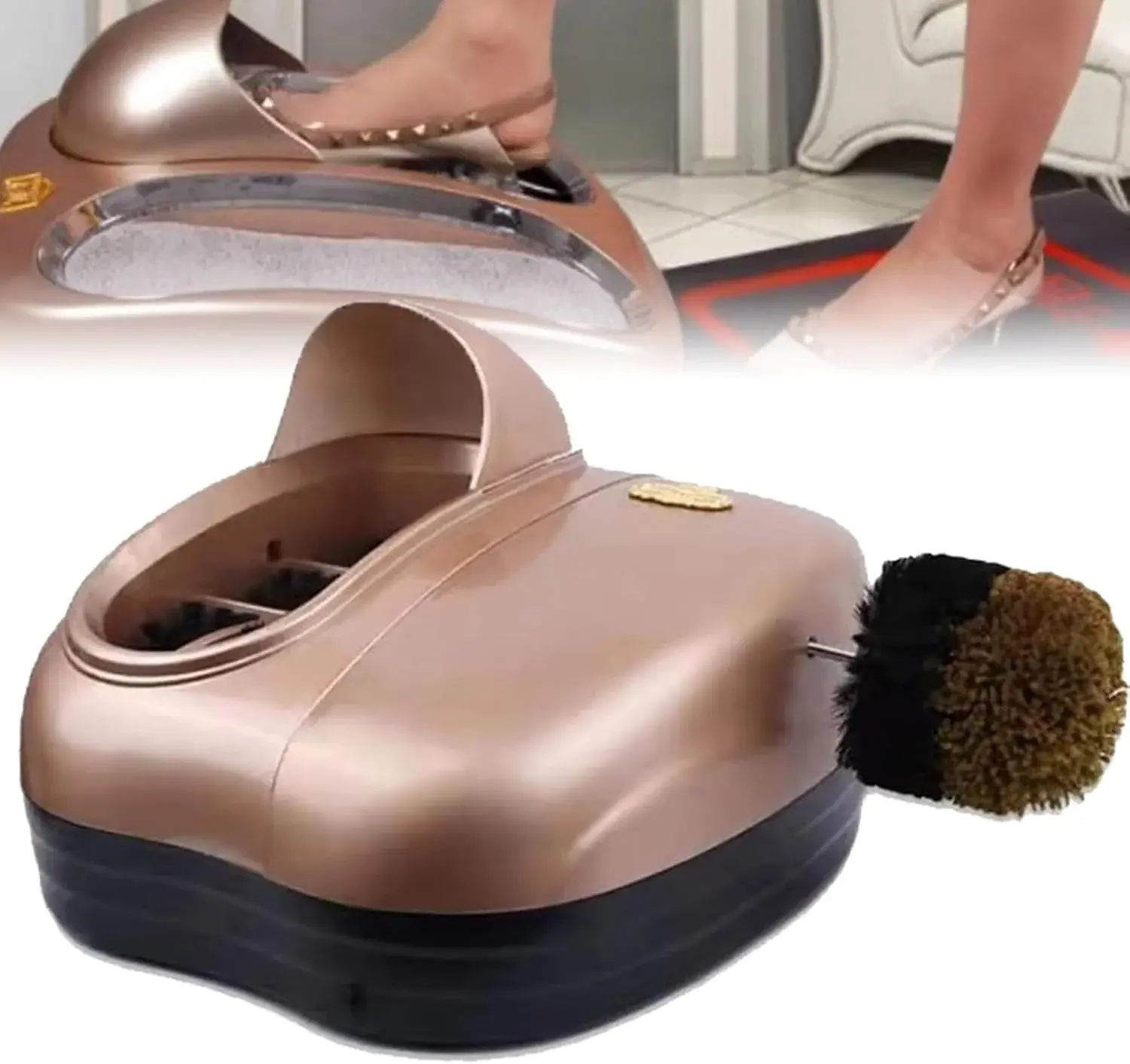 Automatic Shoe Cleaning Machine, Electric Sole Brush for Leather Boots & High Heels, Dust-Free Cleaner for Home & Workshop Use, Efficient & Easy Shoe Care