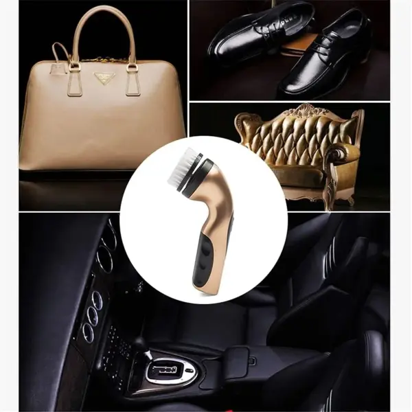 1 Set Electric Shoe Brush Household Polisher Portable Hand-Held Auto Polish Leather 3 Kinds Heads Care