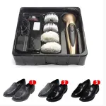 1 Set Electric Shoe Brush Household Polisher Portable Hand-Held Auto Polish Leather 3 Kinds Heads Care