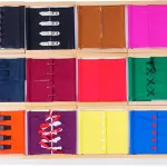 Montessori 12 Dressing Frames with Stand - Premium Solid Beechwood Practical Life Materials, Complete Self-Care Learning Set for Fine Motor Skills & Independence Training