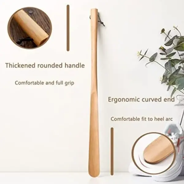 Extra Long Shoe Horn with Lanyard - Ideal for Seniors, Easy Slip-On Tool for Effortless Footwear Access, Smooth Spoon Design for Comfortable Use