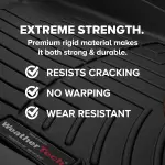WeatherTech Custom Fit FloorLiners for Toyota Tacoma, Tacoma, Tacoma - 1st Row (444521), Black