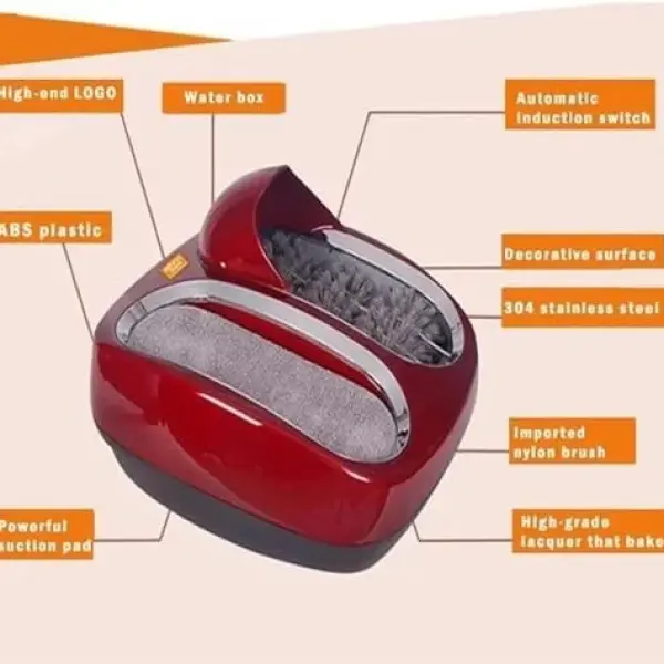 Automatic White Shoe Sole Cleaning Machine - Smart Water Brushing Device for Home & Clinic Use - Fully Automatic Induction Shoe Cleaner for Effortless Maintenance