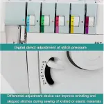 Professional Heavy-Duty Coverstitch Sewing Machine, Semi-Industrial Overlock with Digital Pressure Adjustment, 2-3-4-5 Thread Capability for Versatile Stitching