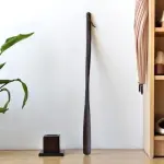 Extra Long Wooden Shoehorn 26-30in - Stable Base Lazy Shoe Helper for Seniors, Elderly, Women & Kids - Effortless Shoe Wearing Aid, Comfortable & Durable (75cm)