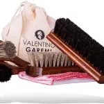 Shoe Care Kit – 6 Piece Set with Horsehair Brushes, Applicators & Cotton Cloth – Leather Shoe Cleaning & Polishing Kit – Made in Germany