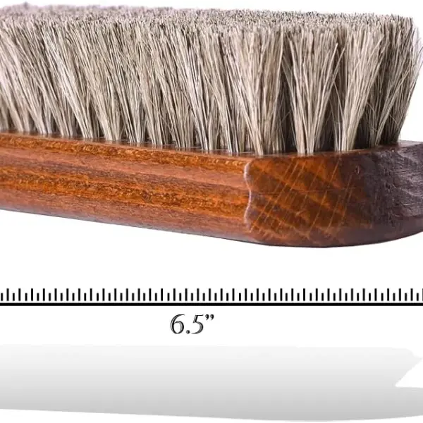 Shoe Care Kit – 6 Piece Set with Horsehair Brushes, Applicators & Cotton Cloth – Leather Shoe Cleaning & Polishing Kit – Made in Germany