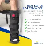 Brace Direct Tall Air CAM Walker Fracture Boot Aircast Boot for Foot & Ankle Injuries, Fractures & Surgery (X-Large - US Shoe Men 13+ / Women 14+)
