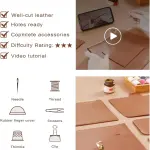 POPSEWING Soft 16 Tote Bag DIY Kit for Girls, Leather Working Kit with Bag Sewing Kits for Shoulder Bag