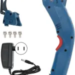 Electric Fabric Shears Quiet Cutter for Fabric, Leather, Paper, with Safety Switch, for Tailoring, Portable Cloth Trimming Tool (US Plug)