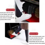 Fully Automatic Shoe Polisher, Household Electric Shoe Brush, Hotel Stainless Automatic for Boots Cleaning/Polishing,Black,Black