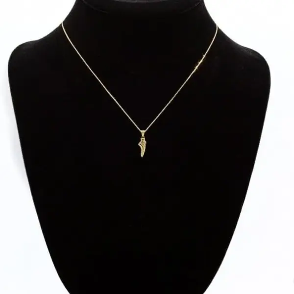 Ballet Shoe Dancing 3D Charm Pendant Necklace 10K Gold