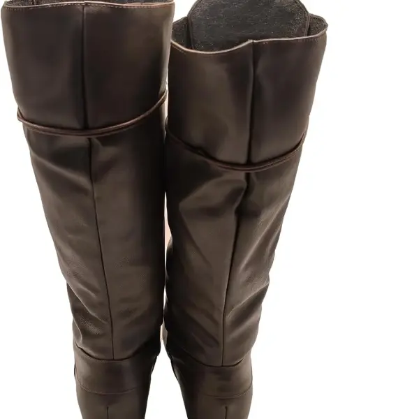 Men's Renaissance Boots Medieval Cosplay Boots Halloween Vintage Stage Pirate Viking Tied Shoes