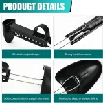 EchoDone 5 Pairs Practical Adjustable Length Men Shoe Tree Shoe Stretcher Boot Holder Shaper Support (Black Color)