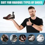 EchoDone 5 Pairs Practical Adjustable Length Men Shoe Tree Shoe Stretcher Boot Holder Shaper Support (Black Color)