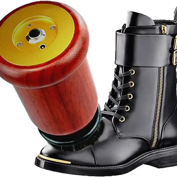 1Set Electric Shoe Polishers Machine 75W High Power Redwood Portable Brush Leather Shoes Kit Cleaning Tools Care