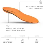 Superfeet All-Purpose High Impact Support Insoles (Orange) - Trim-To-Fit Orthotic Arch Support Shoe Inserts - Professional Grade