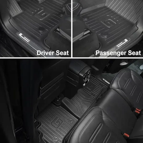 Original Floor Mats & Trunk Mat for 2019-2025 2026 Mercedes-Benz G Class/G550/G580/AMG G63 SUV Accessories - Custom Fit All Weather TPE Floor Liners 1st & 2nd Row & Trunk Mat, Black