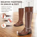 Professional Aluminum Boot Stretcher for Women and Men Wide Calf Boot Stretcher Tool Relieves Tightness for Cowboy Tall Leather Western Work Hiking Boots