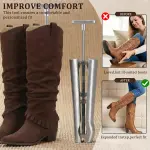 Professional Aluminum Boot Stretcher for Women and Men Wide Calf Boot Stretcher Tool Relieves Tightness for Cowboy Tall Leather Western Work Hiking Boots