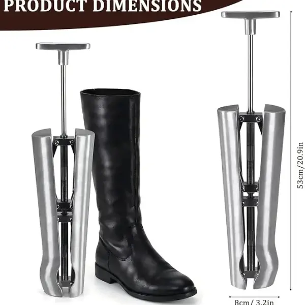 Professional Aluminum Boot Stretcher for Women and Men Wide Calf Boot Stretcher Tool Relieves Tightness for Cowboy Tall Leather Western Work Hiking Boots