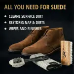 Eagle Suede & Nubuck Cleaning Kit – 5-Piece Set with Foam Suede Cleaner & Protector Spray, 3-Way Brush, Scrub Brush & Cloth – Suede Care Kit for Shoes & Boots- Compatible with Ugg Boots