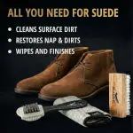 Eagle Suede & Nubuck Cleaning Kit – 5-Piece Set with Foam Suede Cleaner & Protector Spray, 3-Way Brush, Scrub Brush & Cloth – Suede Care Kit for Shoes & Boots- Compatible with Ugg Boots