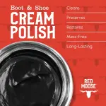 RED MOOSE Shoe Cleaning Kit for Leather Shoes – Black Shoe Polish Kit with Cream, Brushes, Cloth, and Travel Case – USA Made