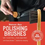 RED MOOSE Shoe Cleaning Kit for Leather Shoes – Black Shoe Polish Kit with Cream, Brushes, Cloth, and Travel Case – USA Made