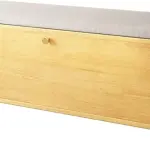 Wooden Shoe Cabinet Bench with Flip Drawer and Storage, Organizer Bench Seat with Padded Seat for Entryway Organization,Natural-100x30x46cm