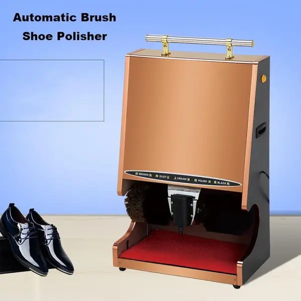 Hotel Automatic Shoe Cleaner, Automatic Home Electric Brush Shoes Machine, Stainless Steel Commercial Shoe Polisher,D