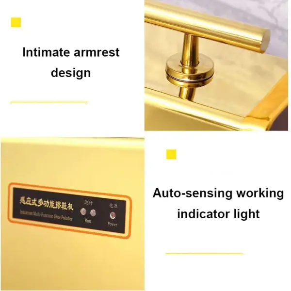 Hotel Automatic Shoe Cleaner, Automatic Home Electric Brush Shoes Machine, Stainless Steel Commercial Shoe Polisher,D