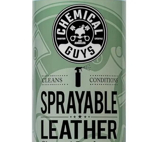 Chemical Guys Sprayable Leather Cleaner and Conditioner in One - Cleans, Conditions, and Protects Leather, Vinyl, Faux & More, Safe for Cars, Furniture & Apparel - 16 oz