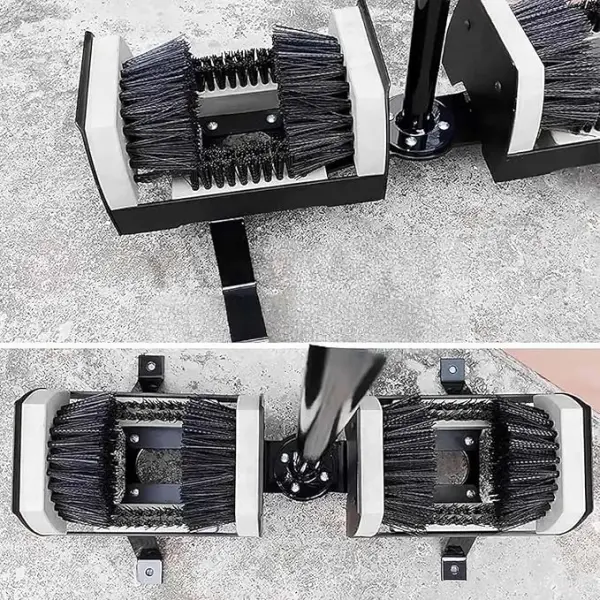 Heavy Duty Boot Scrubber Brush - Standing Shoe Cleaner for Mud & Dirt, Double Foot Scraper with Sturdy Handle, Perfect for Entryway & Garden Use
