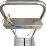 Stainless Steel Boot Scrubber & Shoe Cleaner with Water Spray Gun, Heavy-Du Brush for Farms, Ranches & Construct Sites, Footwear Cleaning Tool