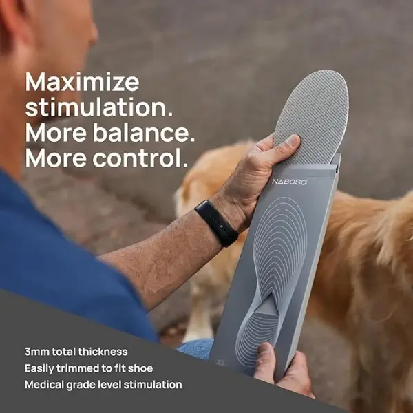Naboso Neuro Sensory Insole, Thin Men's and Women's Textured Shoe Inserts that Best Stimulate the Feet to Improve Balance and Reduce Falls. Medical Grade Insoles, Neuropathy, Plantar Fasciitis.