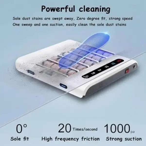Automatic Shoe Cleaning Machine - 500 RPM Rechargeable Sole Brush, Waterless Electric Shoe Polisher, Fast & Efficient Sole Cleaner (35.3 x 35 x 5.3 cm) for All Shoe Types