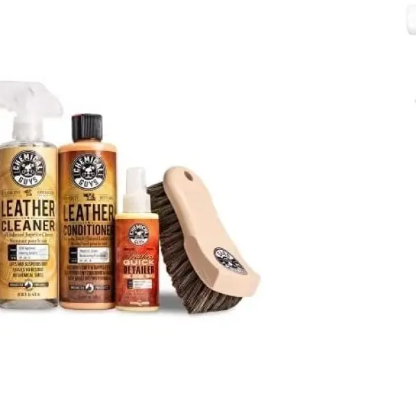 Chemical Guys Leather and Interior Cleaner Kit with Conditioner, Protectant and Accessories