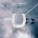 925 Sterling Silver Lucky Horseshoe Pendant Necklace