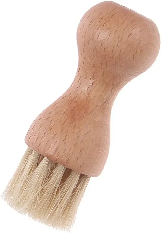 Boots Shoe Brush Leather Supplies Polishing Wooden Handle Cleaning Tools