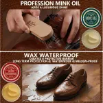 11 PCS Leather Care Kit - Horsehair Brushes,Saddle Soap,Waterproofing Wax,Mink Oil Conditioner,Polishing Cloth,Microfiber cloth,Boot Shoe Shine Cleaning Kit Gift for Men Cowboy Husband Dad ﻿