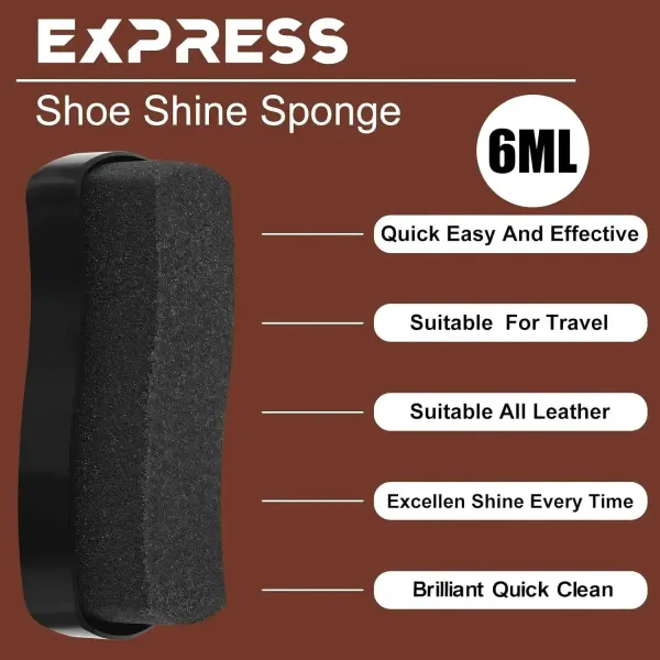 Loopeer 12 Pack Shoe Shine Sponge Bulk, Instant Leather Shoes Shiner Care for Boots, Leather Accessories Quick Cleaning
