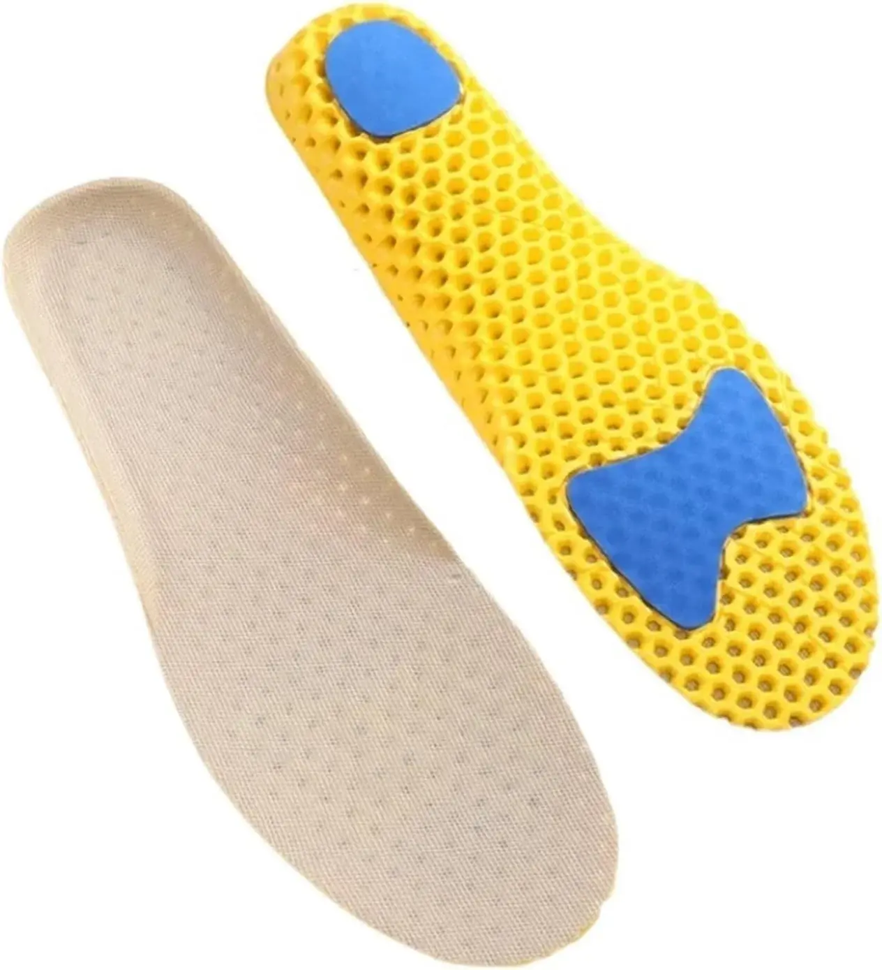 JSEIAJB Memory Foam Insoles for Shoes Sole Mesh Breathable Cushion Running for Feet Man Women Orthopedic