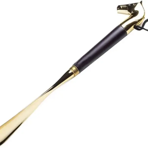 Long Handle Shoe Horn Boot Spoon Easy Wear Helper Durable Metal Wooden Shoehorn for Shoes Boots, Senior Adult Shoe Wearing Tool with Comfort Design, Shoe Spoon, Boot Spoons,Horse32