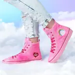 Care Bears Adult Pink Cheer Bear Shoes with Faux Fur and Embroidered Details